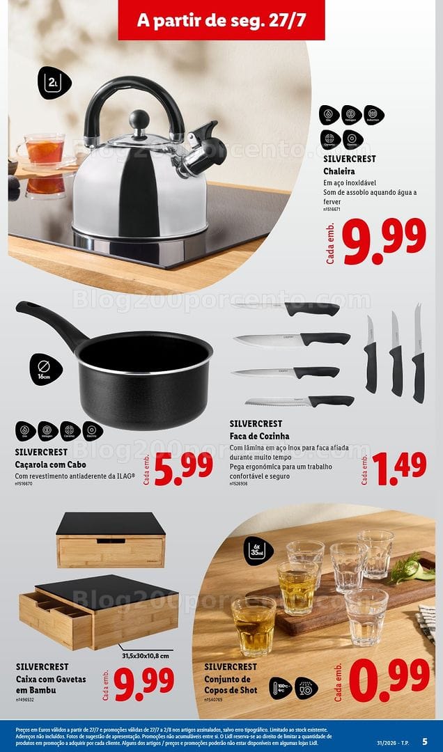 Antevisão Folheto LIDL Bazar Promoções de 27 julho a 6 agosto