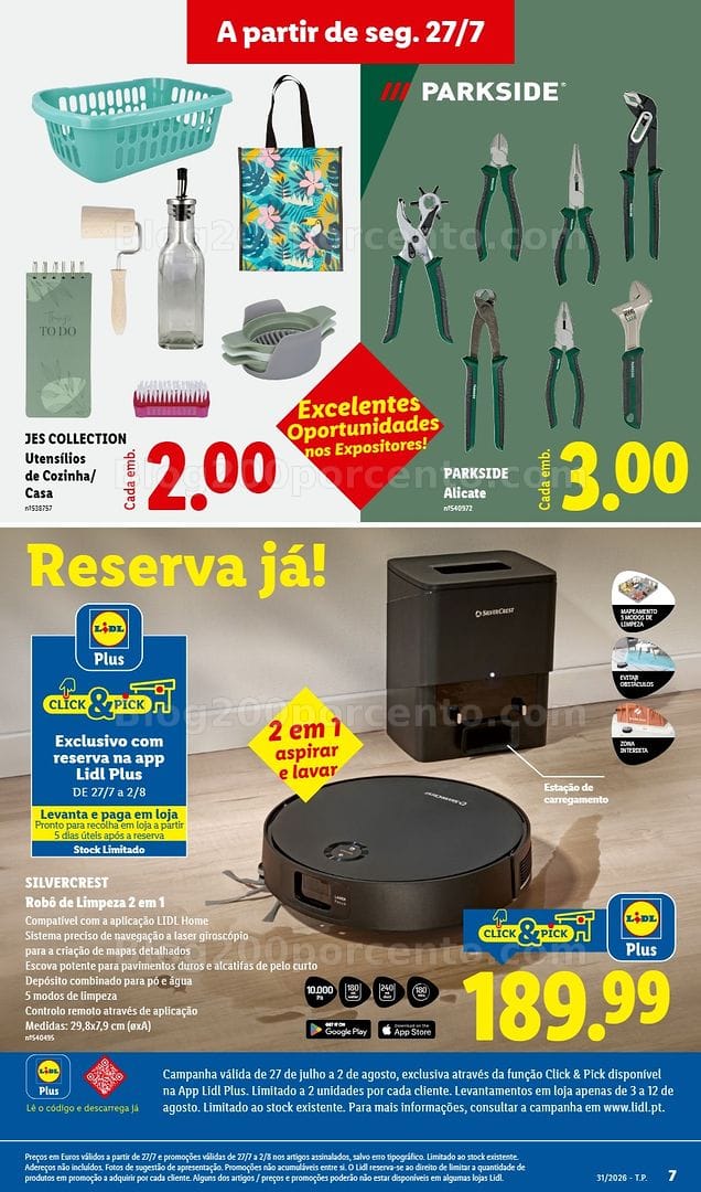 Antevisão Folheto LIDL Bazar Promoções de 27 julho a 6 agosto