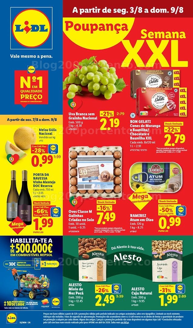 Antevisão Folheto LIDL Promoções de 3 a 9 agosto - Edição Digital
