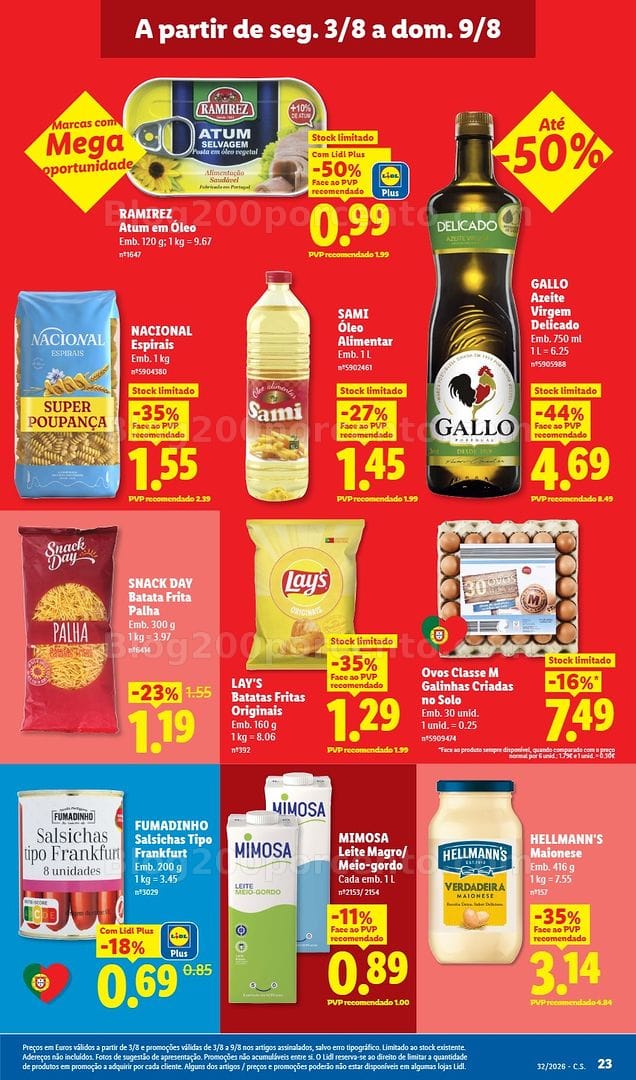 Antevisão Folheto LIDL Promoções de 3 a 9 agosto - Edição Digital