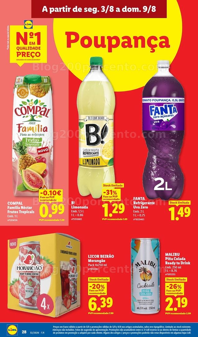 Antevisão Folheto LIDL Promoções de 3 a 9 agosto - Edição Digital