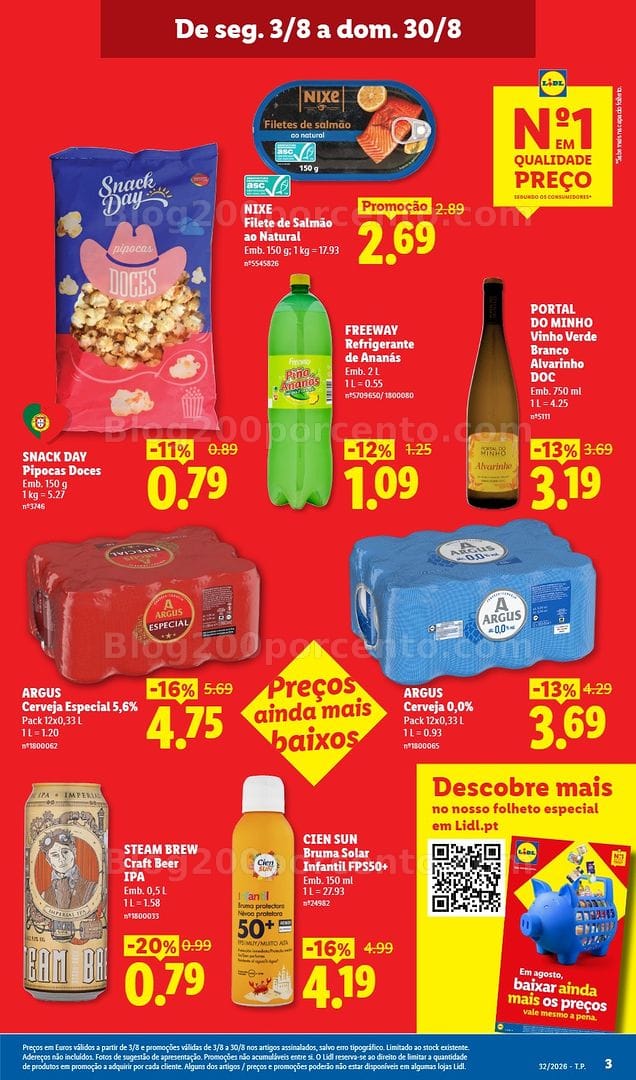 Antevisão Folheto LIDL Promoções de 3 a 9 agosto - Edição Digital