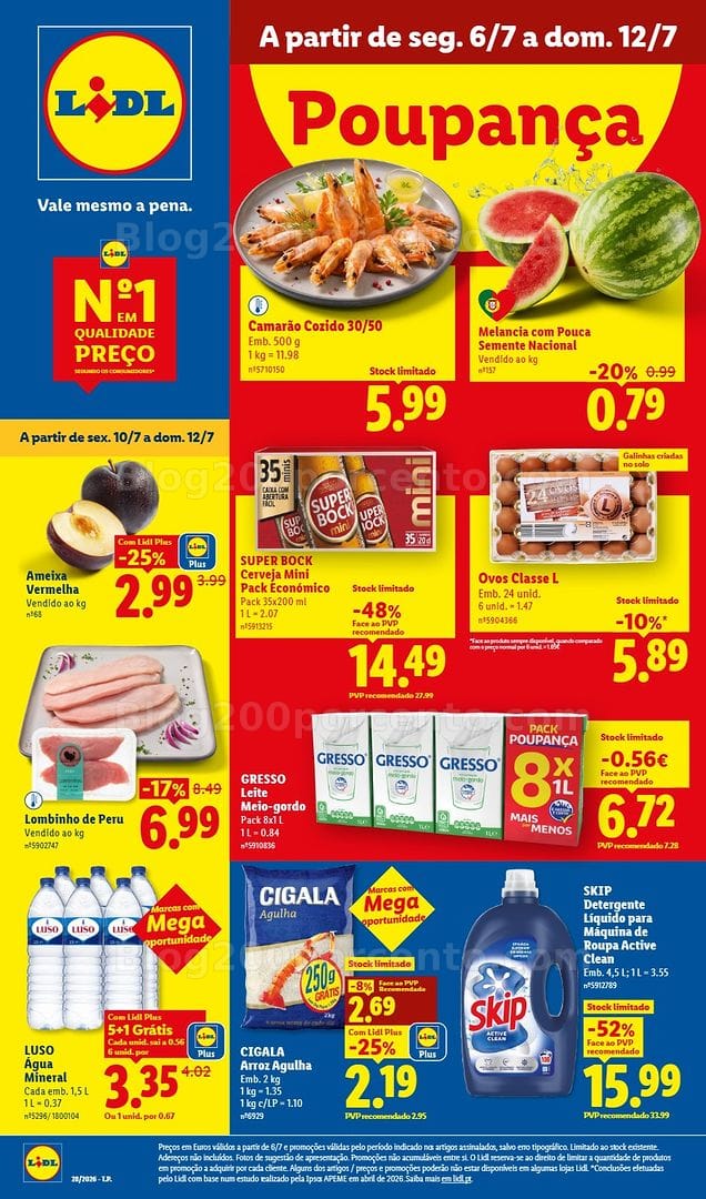 Antevisão Folheto LIDL Promoções de 6 a 12 julho - Edição Digital