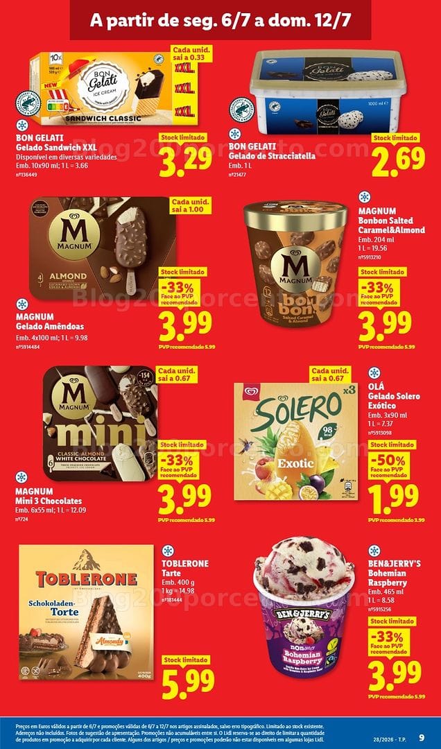 Antevisão Folheto LIDL Promoções de 6 a 12 julho - Edição Digital