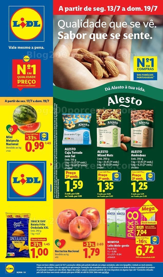 Antevisão Folheto LIDL Promoções de 13 a 19 julho