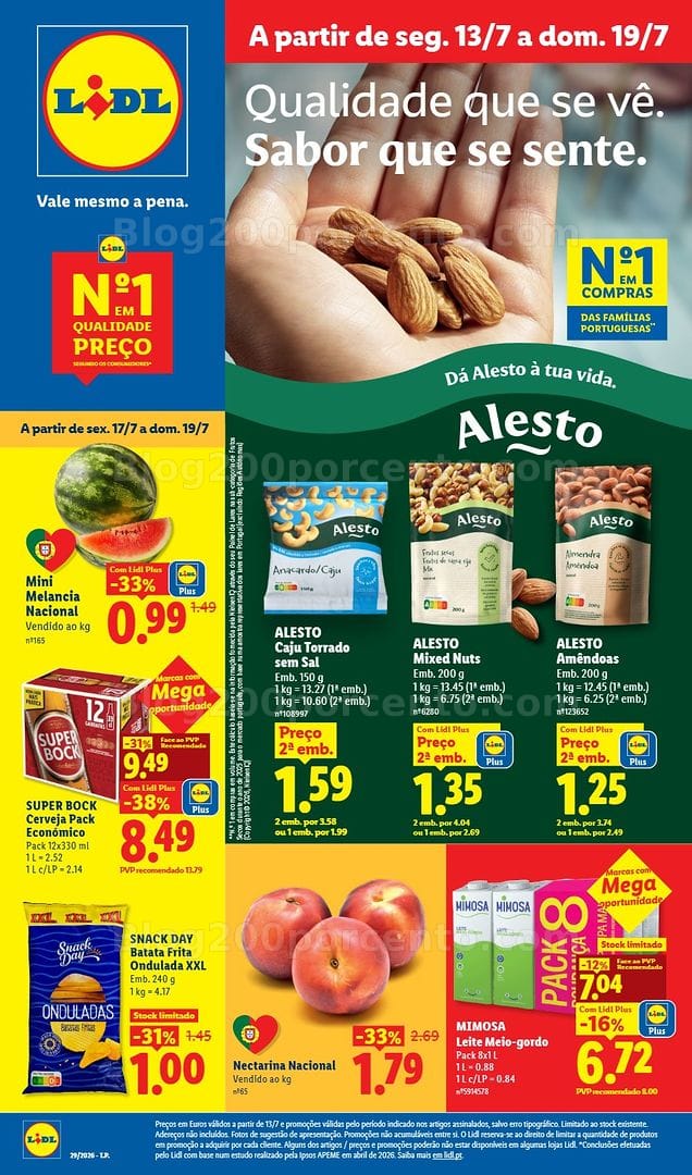 Antevisão Folheto LIDL Promoções de 13 a 19 julho