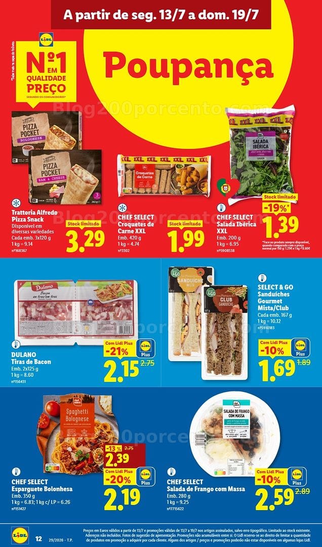 Antevisão Folheto LIDL Promoções de 13 a 19 julho