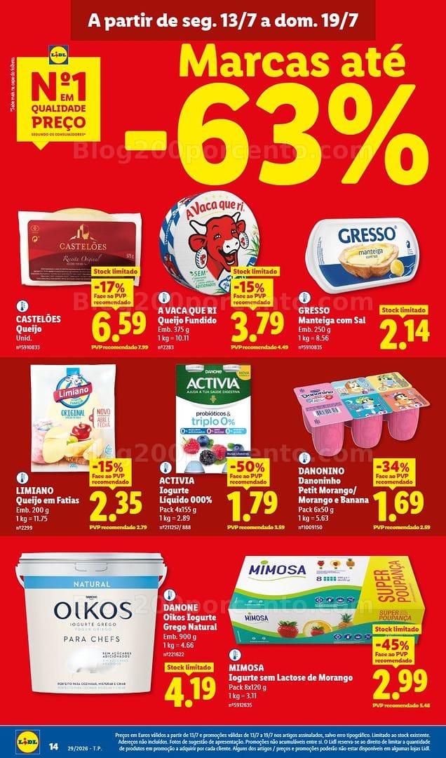 Antevisão Folheto LIDL Promoções de 13 a 19 julho