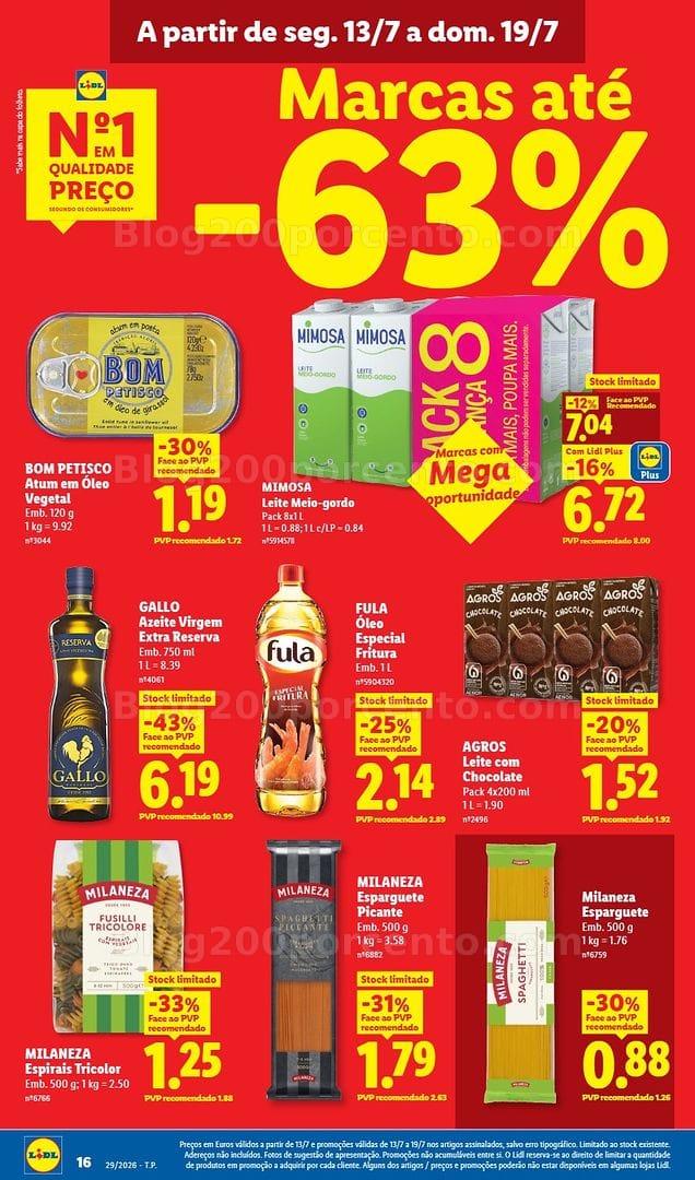 Antevisão Folheto LIDL Promoções de 13 a 19 julho