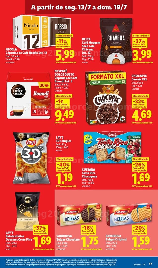 Antevisão Folheto LIDL Promoções de 13 a 19 julho