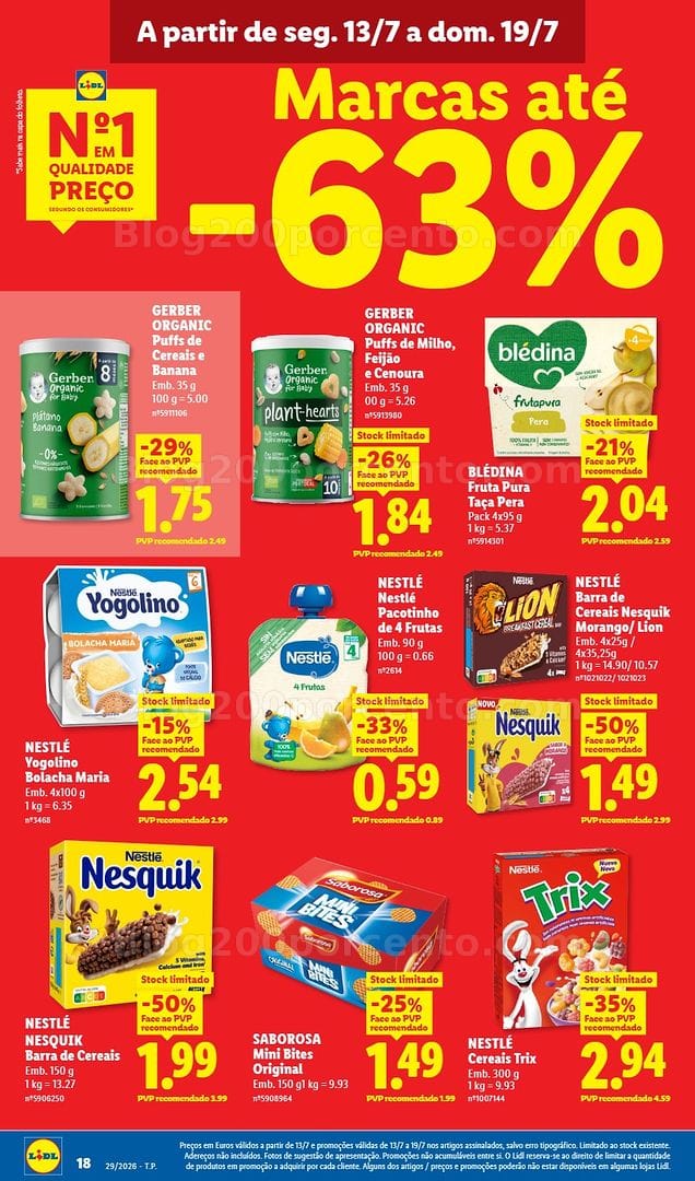 Antevisão Folheto LIDL Promoções de 13 a 19 julho