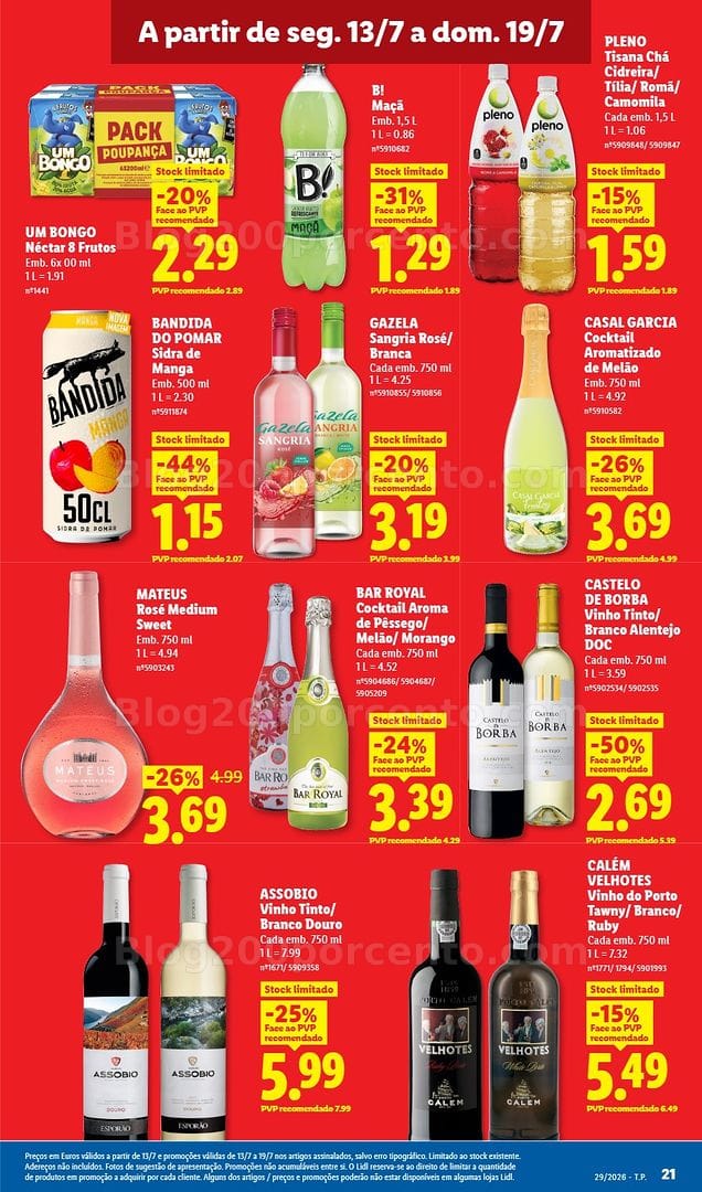 Antevisão Folheto LIDL Promoções de 13 a 19 julho