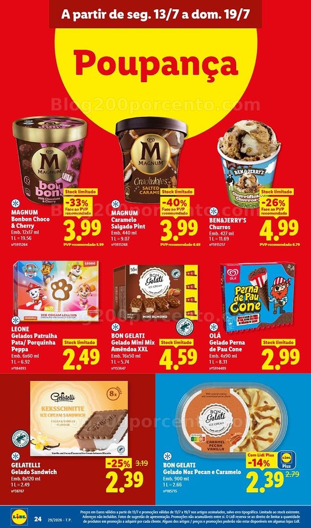 Antevisão Folheto LIDL Promoções de 13 a 19 julho