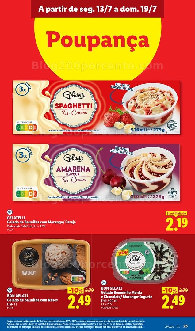 Antevisão Folheto LIDL Promoções de 13 a 19 julho