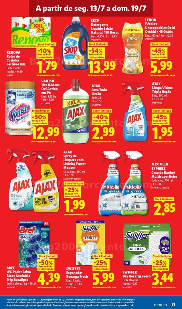 Antevisão Folheto LIDL Promoções de 13 a 19 julho