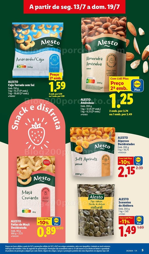 Antevisão Folheto LIDL Promoções de 13 a 19 julho