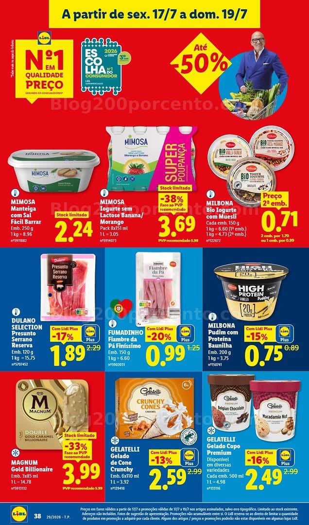 Antevisão Folheto LIDL Promoções de 13 a 19 julho