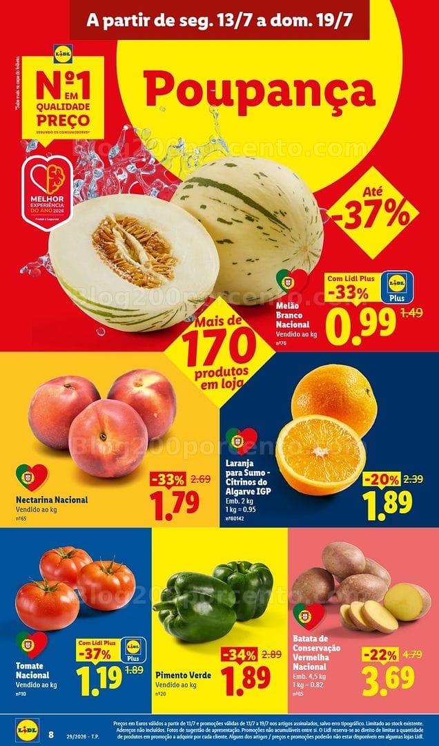 Antevisão Folheto LIDL Promoções de 13 a 19 julho