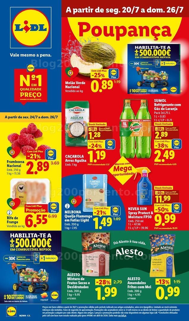Antevisão Folheto LIDL Promoções de 20 a 26 julho