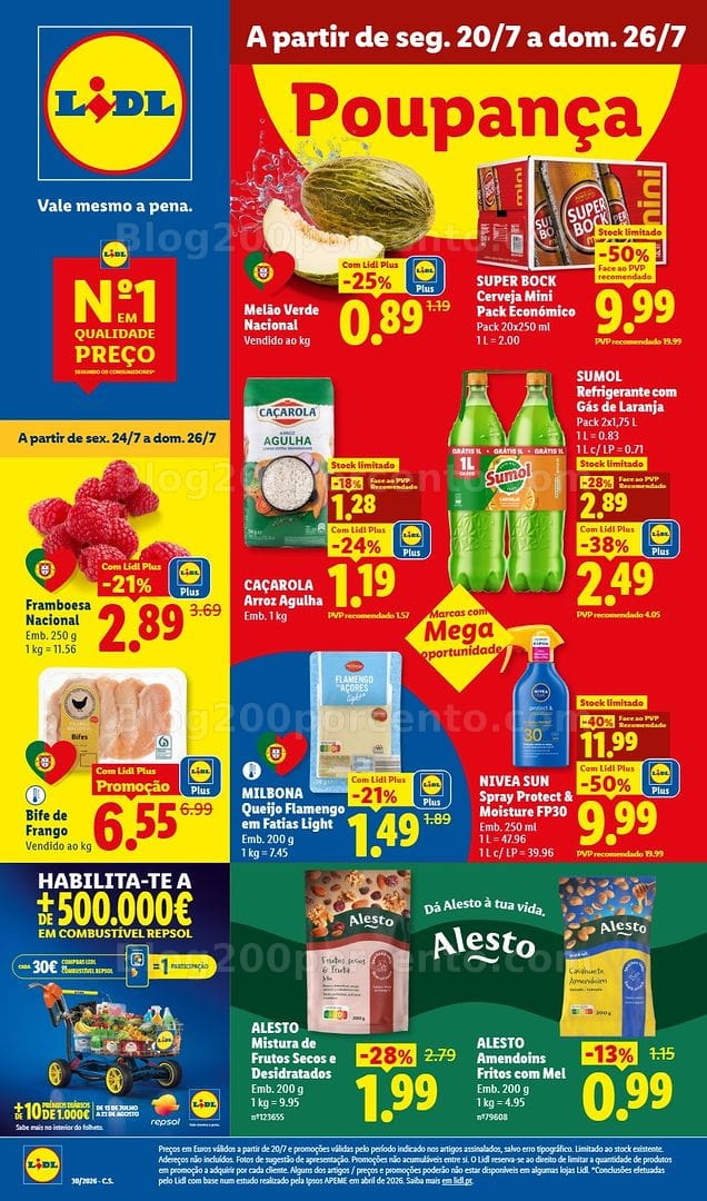 Antevisão Folheto LIDL Promoções de 20 a 26 julho
