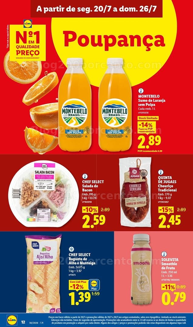 Antevisão Folheto LIDL Promoções de 20 a 26 julho
