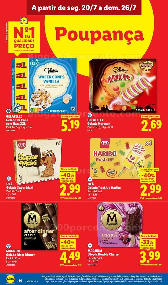 Antevisão Folheto LIDL Promoções de 20 a 26 julho