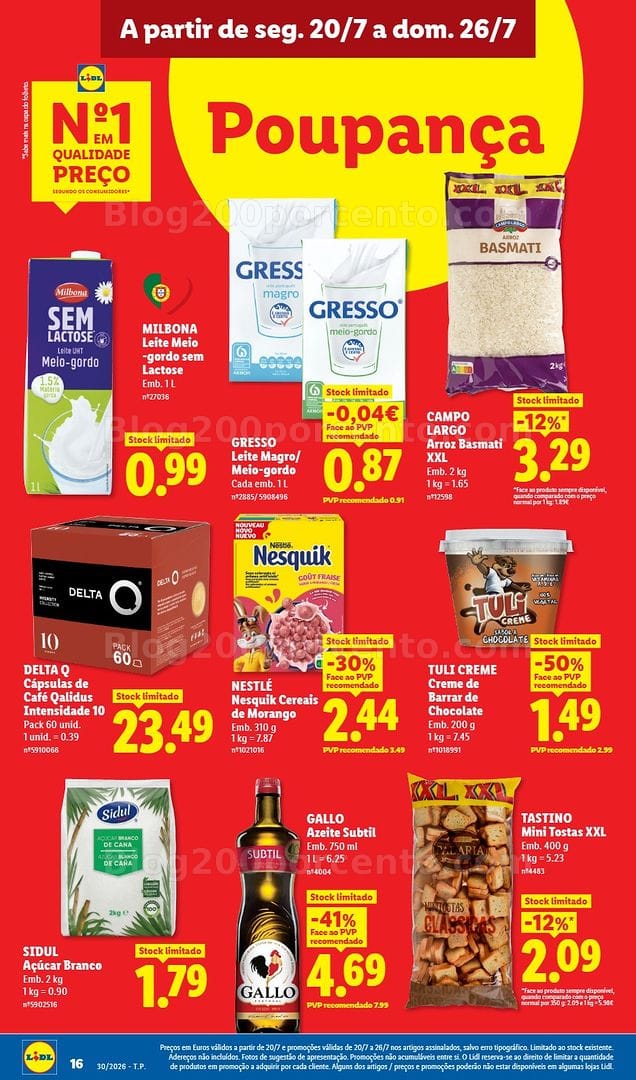 Antevisão Folheto LIDL Promoções de 20 a 26 julho
