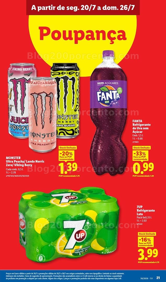 Antevisão Folheto LIDL Promoções de 20 a 26 julho