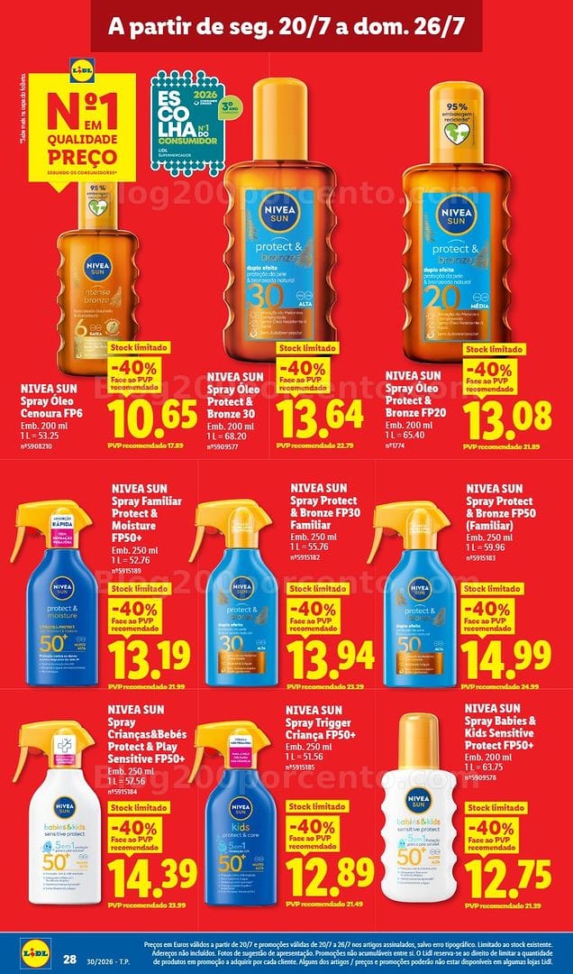 Antevisão Folheto LIDL Promoções de 20 a 26 julho