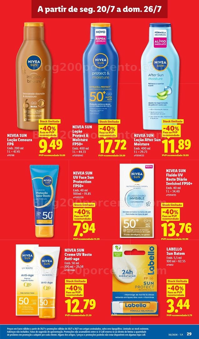 Antevisão Folheto LIDL Promoções de 20 a 26 julho