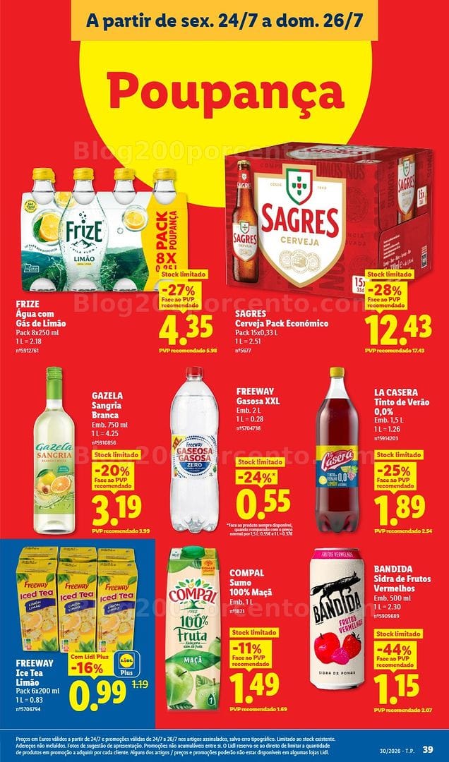 Antevisão Folheto LIDL Promoções de 20 a 26 julho