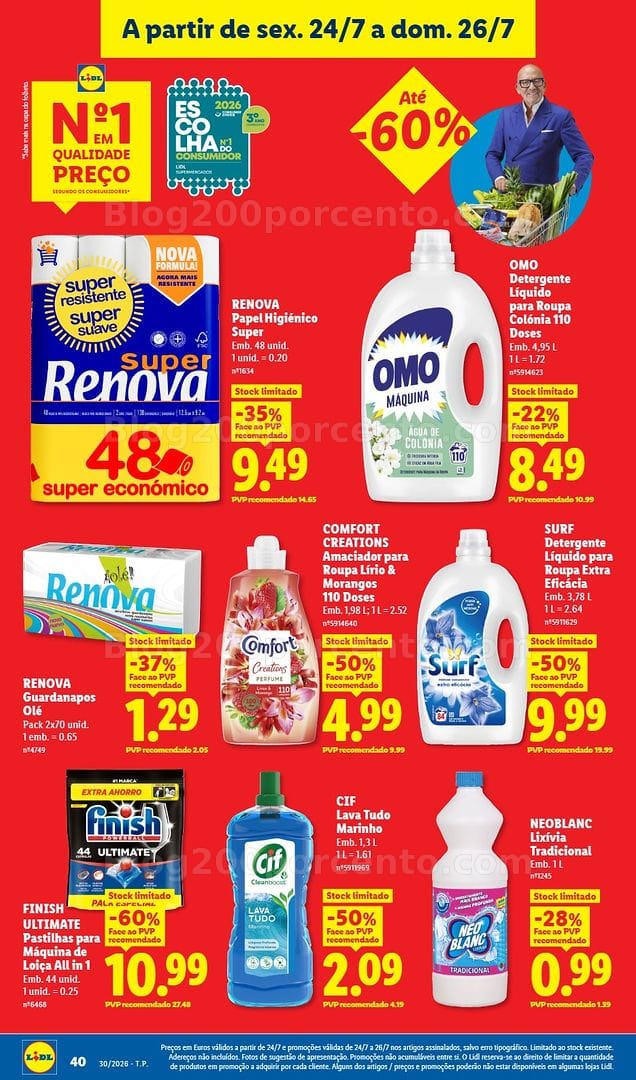 Antevisão Folheto LIDL Promoções de 20 a 26 julho
