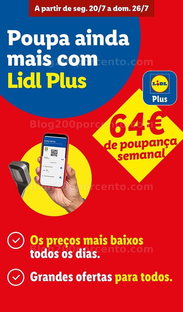 Antevisão Folheto LIDL Promoções de 20 a 26 julho