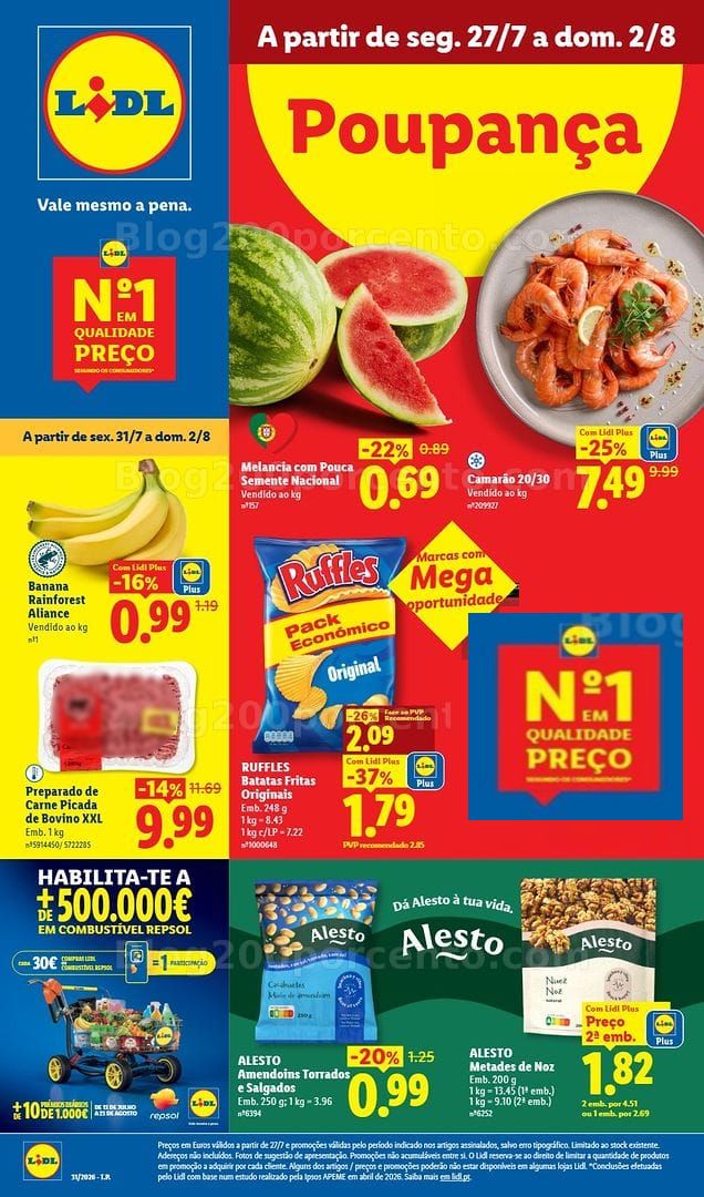 Antevisão Folheto LIDL Promoções de 27 julho a 2 agosto
