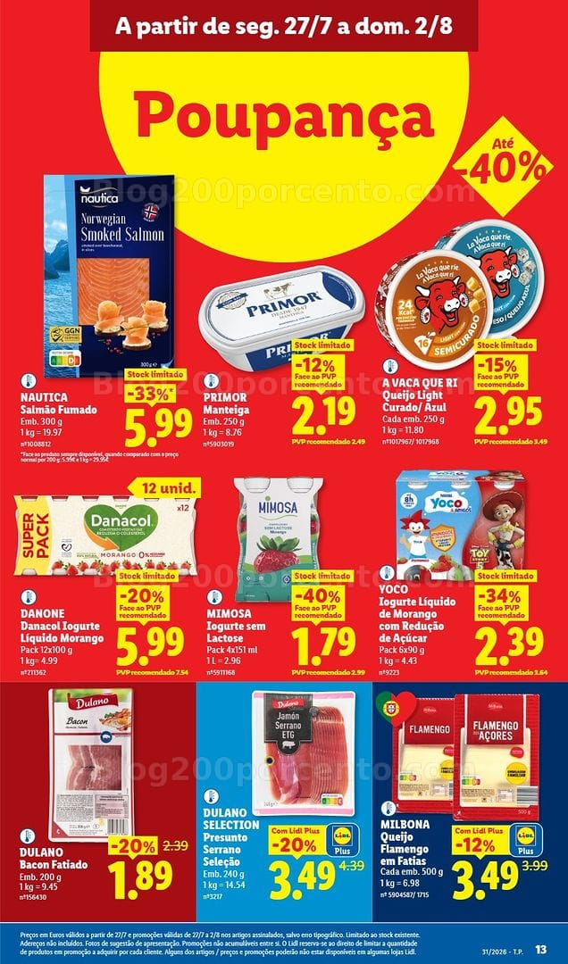 Antevisão Folheto LIDL Promoções de 27 julho a 2 agosto