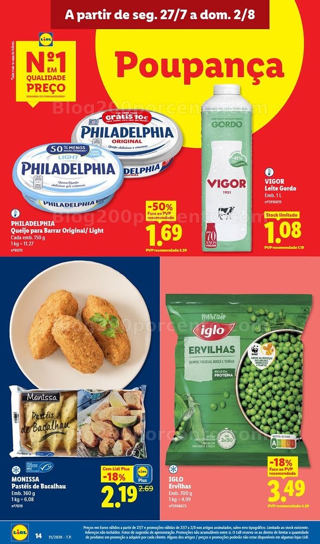 Antevisão Folheto LIDL Promoções de 27 julho a 2 agosto