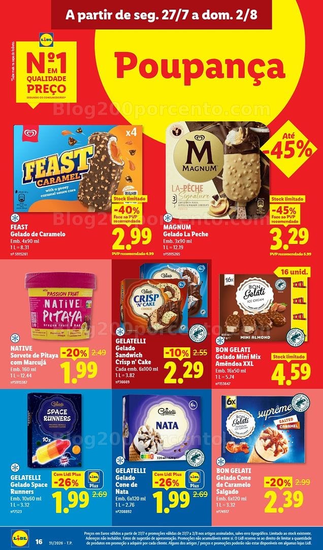 Antevisão Folheto LIDL Promoções de 27 julho a 2 agosto