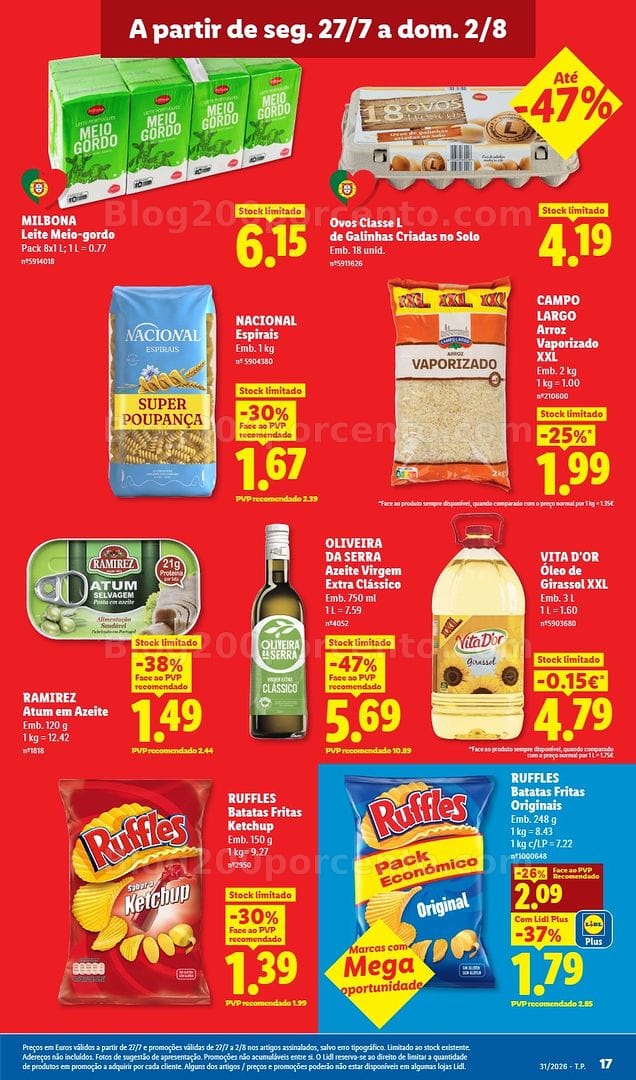 Antevisão Folheto LIDL Promoções de 27 julho a 2 agosto