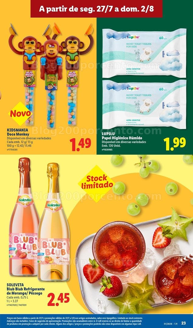 Antevisão Folheto LIDL Promoções de 27 julho a 2 agosto