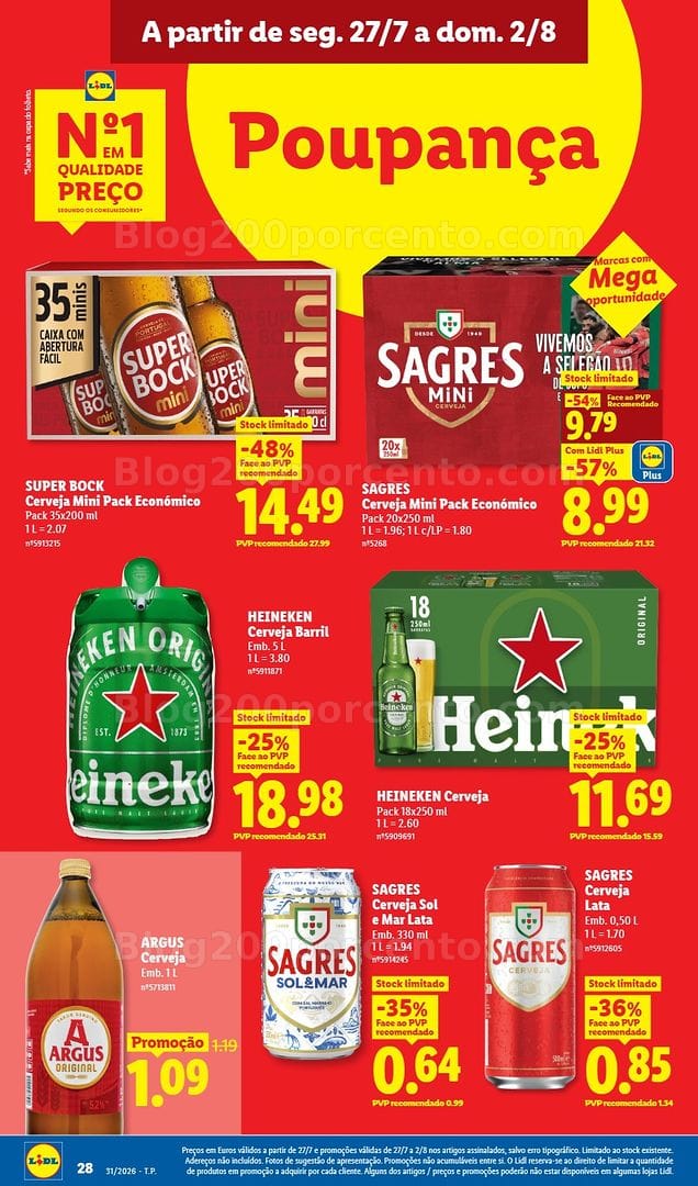 Antevisão Folheto LIDL Promoções de 27 julho a 2 agosto