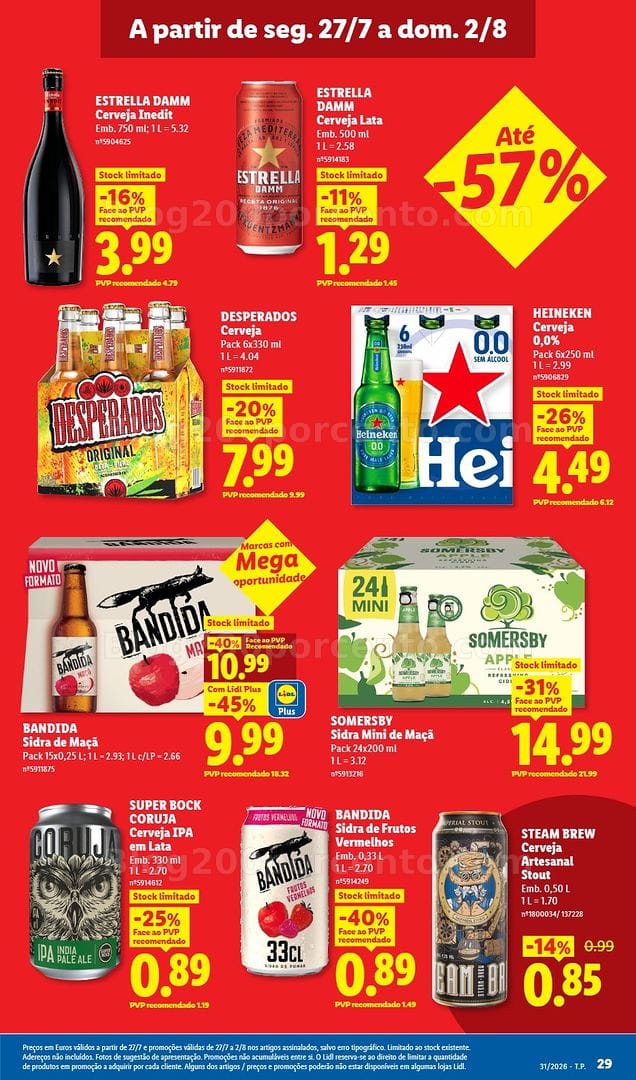 Antevisão Folheto LIDL Promoções de 27 julho a 2 agosto
