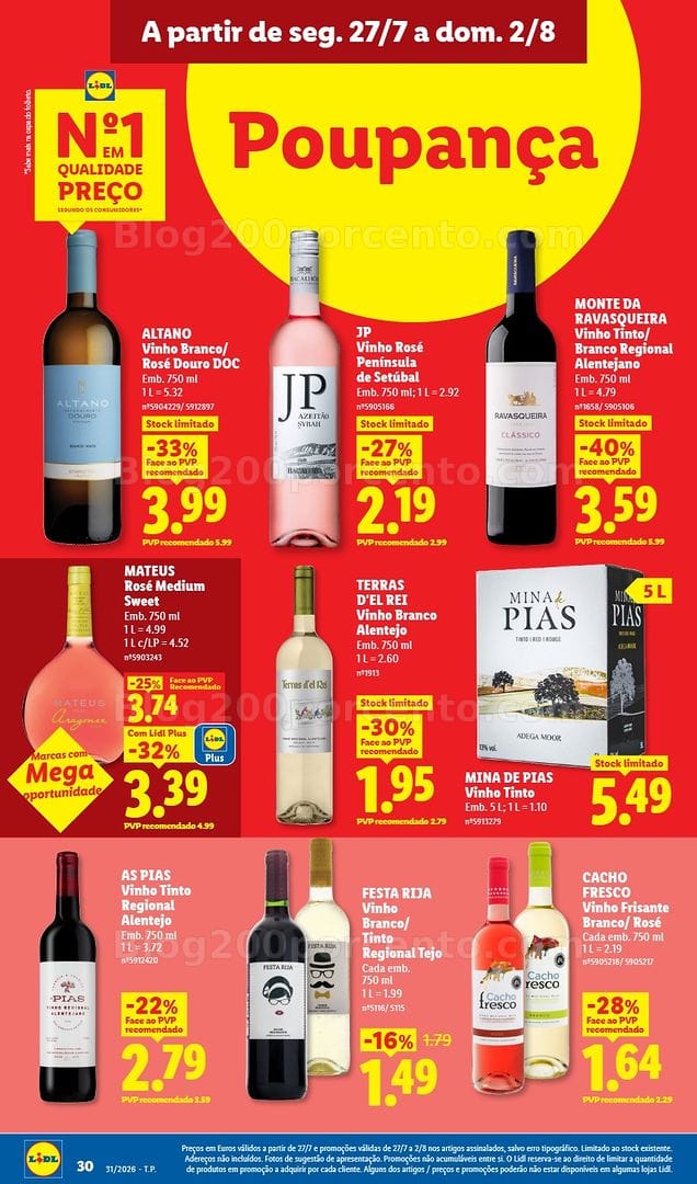Antevisão Folheto LIDL Promoções de 27 julho a 2 agosto