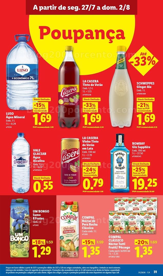 Antevisão Folheto LIDL Promoções de 27 julho a 2 agosto