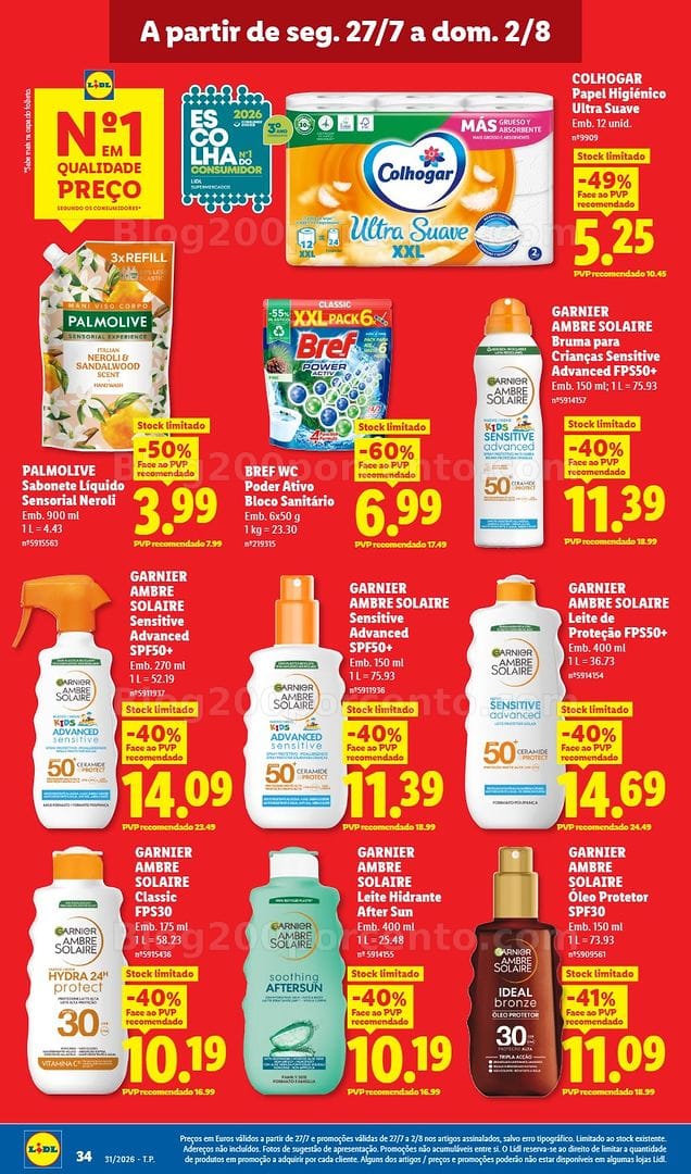 Antevisão Folheto LIDL Promoções de 27 julho a 2 agosto
