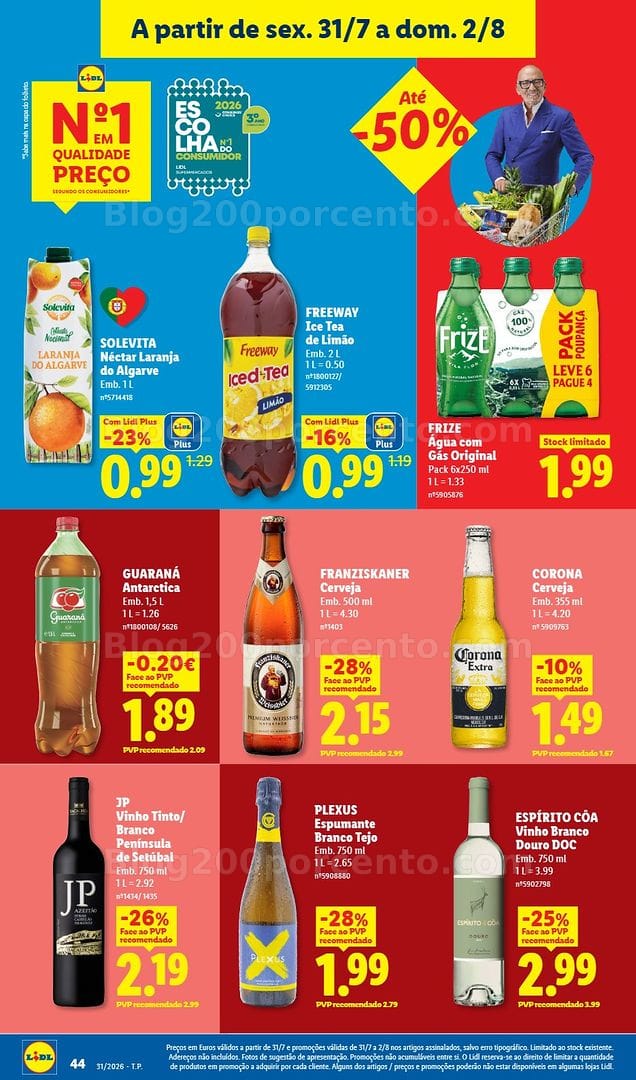 Antevisão Folheto LIDL Promoções de 27 julho a 2 agosto