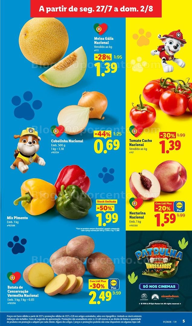 Antevisão Folheto LIDL Promoções de 27 julho a 2 agosto