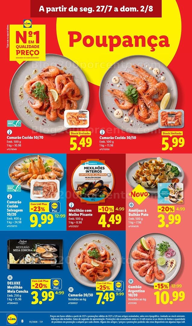 Antevisão Folheto LIDL Promoções de 27 julho a 2 agosto