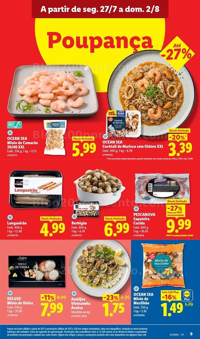 Antevisão Folheto LIDL Promoções de 27 julho a 2 agosto