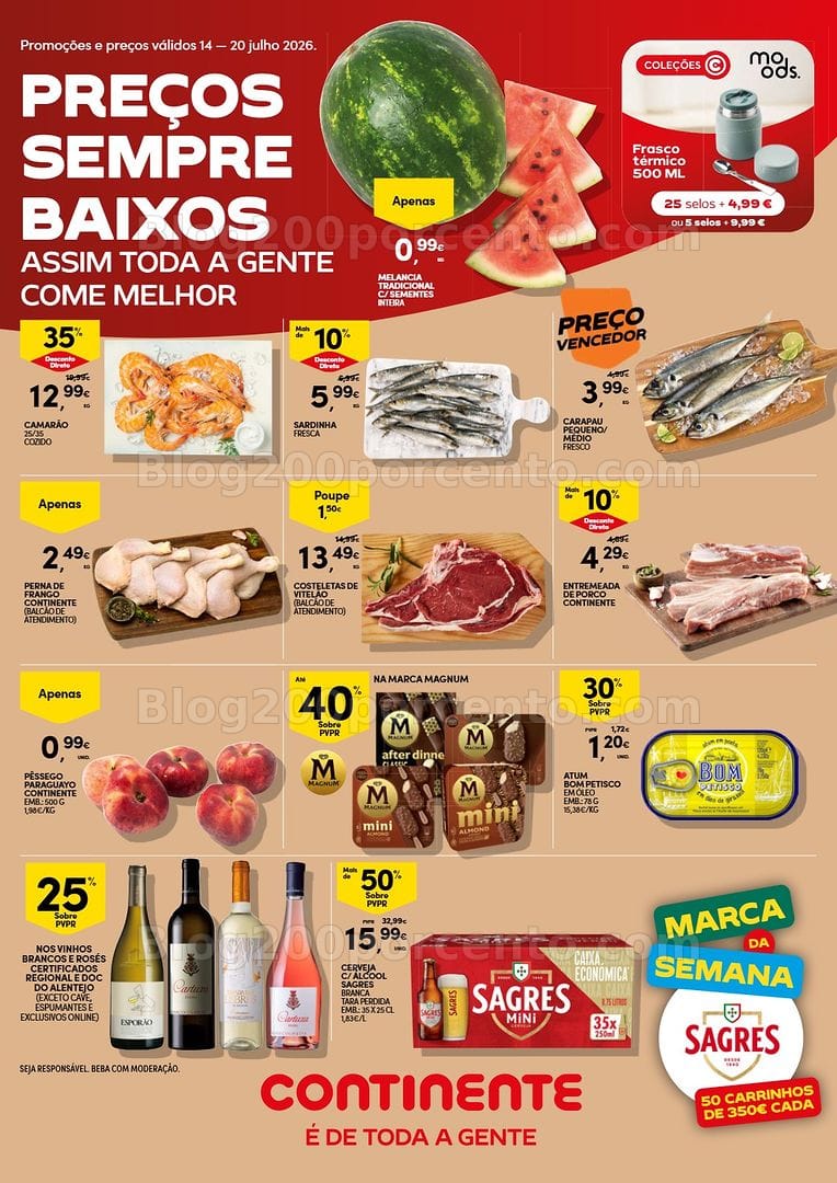 Antevisão Folheto CONTINENTE Promoções de 14 a 20 julho - Edição Digital