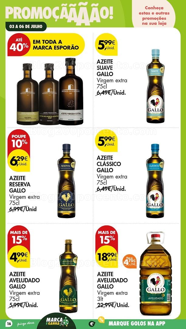 Antevisão Folheto PINGO DOCE Promoções Fim de Semana - 3 a 6 julho